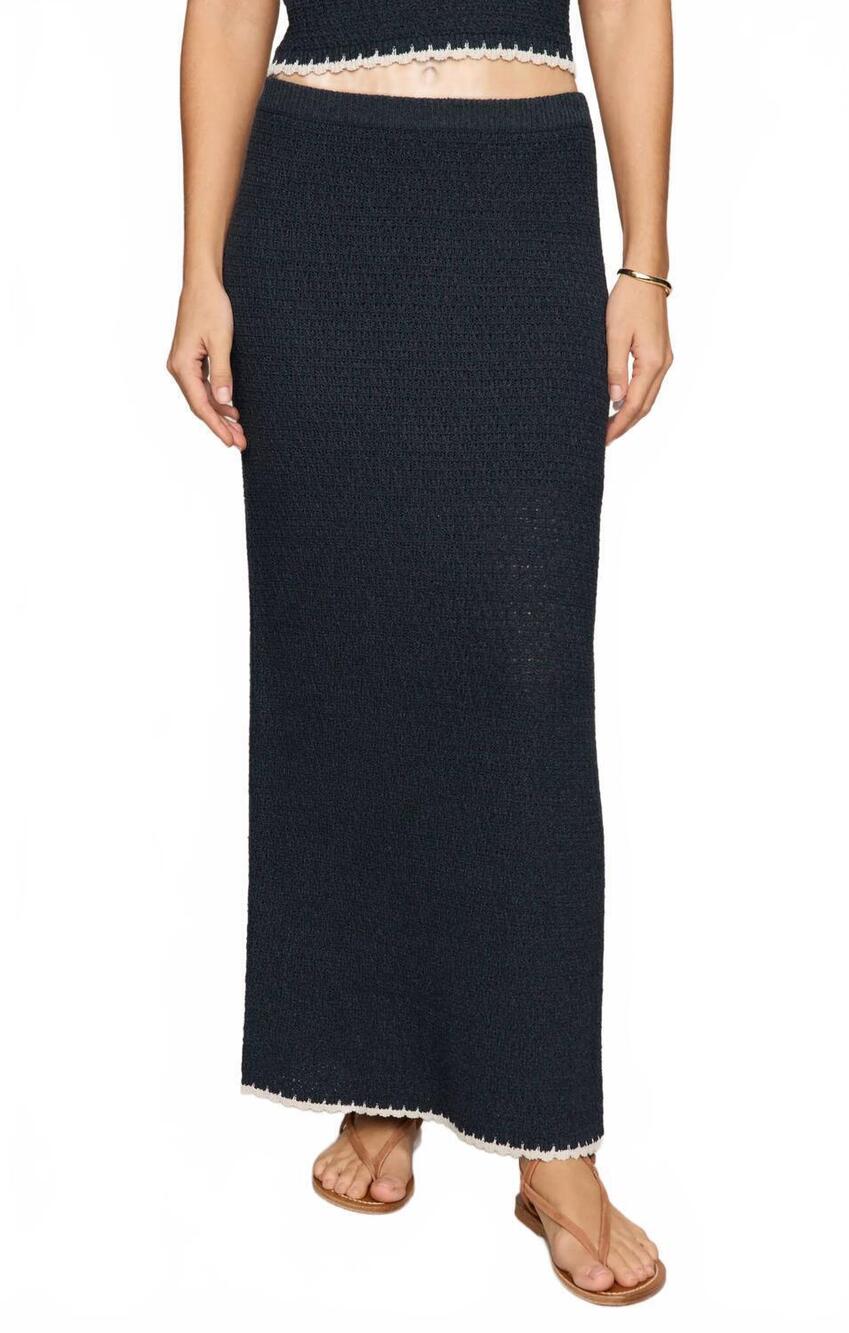 NEW Z SUPPLY women's yessenia whipstitch skirt in eclipse